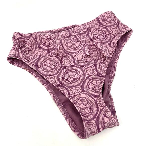 Shade & Shore Pink Mandala Print Bikini Bottom Size Small NWT - Picture 2 of 7